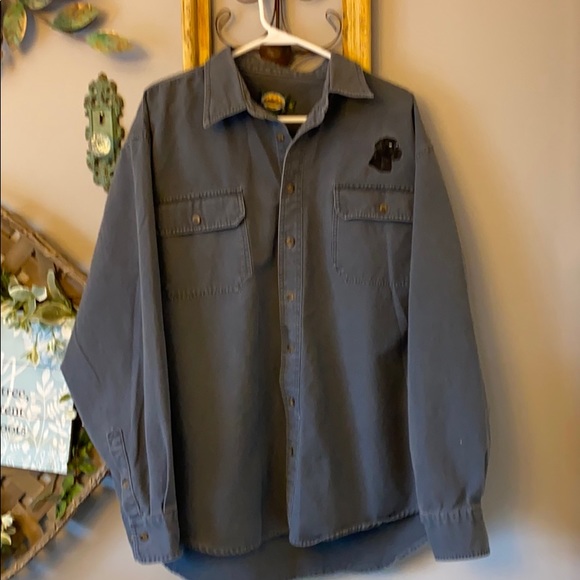 Cabela's Other - cabela button down embroidered black lab shirt